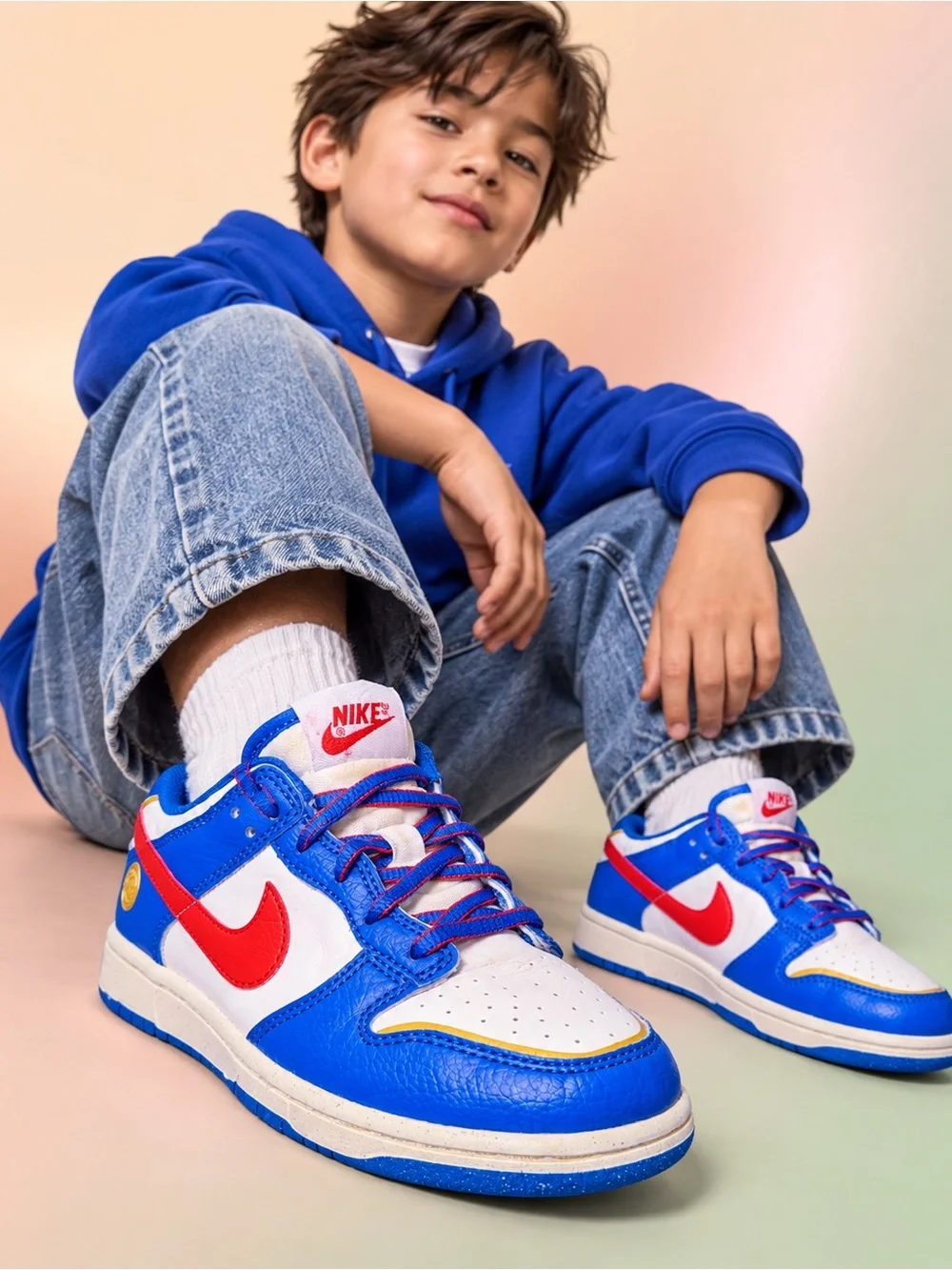 Nike Dunk Low GS 3Y “Unlock Your Space” Blue Red Gold FN0067
